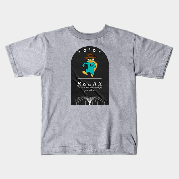 perry the platypus relax 02 Kids T-Shirt by Nangers Studio